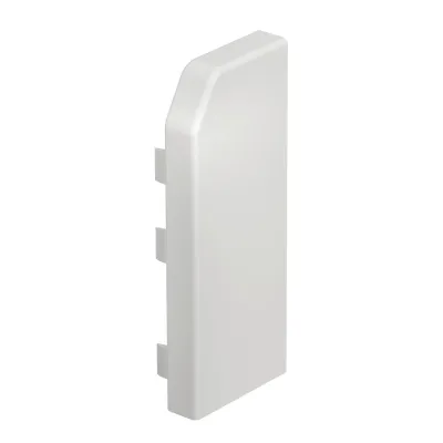 OBO Bettermann Endstück rechts RD ESR40105 | Sockelleistenkanal Rauduo 40x105 | PVC | RAL9010 reinweiß
