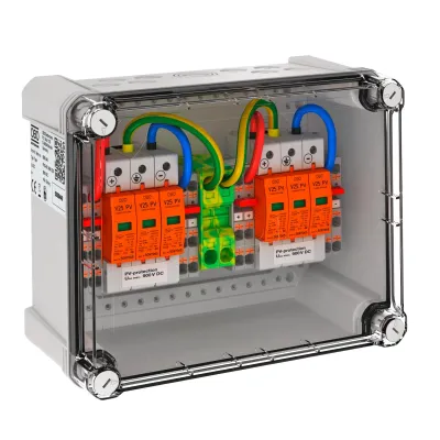 OBO BETTERMANN Generatoranschlusskasten PVG-BC 900K 220 | DC-Stringbox Typ 1+2 | 2x2 PV-String | 900V DC | IP67