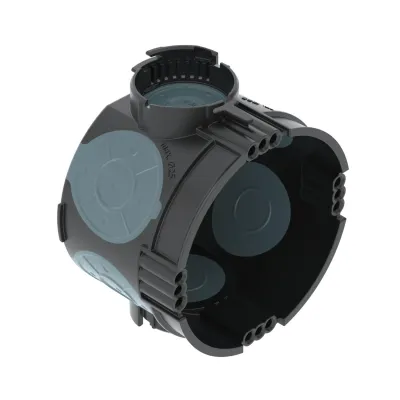 OBO Bettermann UP-Gerätedose UG 46-L 2003706 | rund | Ø60x46mm | luftdicht | 8 Einführungen | IP30 | tiefschwarz