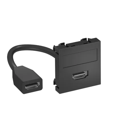 OBO Bettermann Multimediaträger MTG-HD F SWGR1 6104829 HDMI Buchse-Buchse | 45x45mm | matt | schwarzgrau
