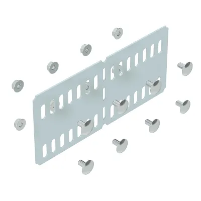 OBO Bettermann Längs- und Winkelverbinder RUVK 100 FS 6067870 | Kabelrinne 100x200 mm | Stahl bandverzinkt | horizontal