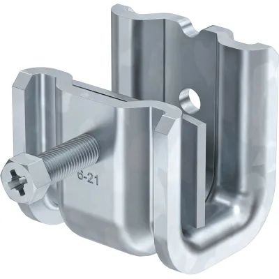 OBO BETTERMANN Trägerklammer SSP 6-21 M6 FT | 1486232 | schwere Ausführung | 6-21 mm Flanschstärke | Stahl feuerverzinkt