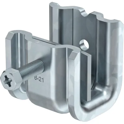 OBO BETTERMANN Trägerklammer SSP 6-21 M6 FT | 1486232 | schwere Ausführung | 6-21 mm Flanschstärke | Stahl feuerverzinkt