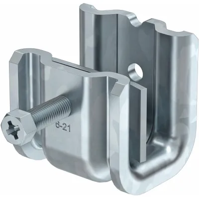 OBO Bettermann Trägerklammer SSP 6-21 M8 FT 1486282 | Befestigungsklammer Stahl feuerverzinkt | 6-21mm | M8 Gewinde