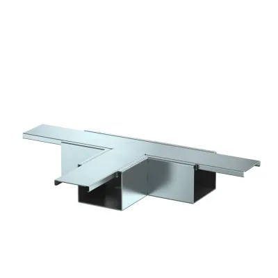 OBO BETTERMANN T-Abzweig PLM TB 0810 FS | Brandschutzgewebe | 100x80mm | Stahl bandverzinkt | Bodenlochung | zink