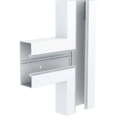 OBO Bettermann T-Stück GK-T70170CW 6274761 | Geräteeinbaukanal Verbinder | 170x70 mm | PVC | cremeweiß RAL9001