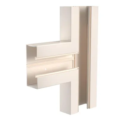 OBO Bettermann T-Stück GK-T70170CW 6274761 | Geräteeinbaukanal Verbinder | 170x70 mm | PVC | cremeweiß RAL9001