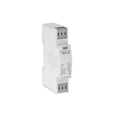 OBO BETTERMANN Überspannungsschutz TKS-B 5097976 Blitzbarriere 120V AC | Typ 3 | 20A | für Hutschiene 35mm | IP20 | 950V