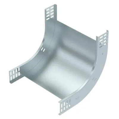 OBO Bettermann Vertikalbogen RBV 630 S FS 7007017 | Kabelrinne 90° | 60x300 mm | Stahl verzinkt | Innenradius 180 mm