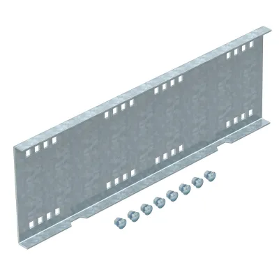 OBO Bettermann Längsverbinder WRVL 160 FS 6227708 | Schraubverbinder für Kabelrinne 160x500 mm | Stahl bandverzinkt