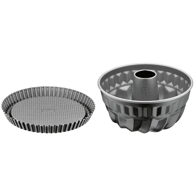 ORIGINAL KAISER Obstbodenform 28 cm | Tortenboden Backform rund | Antihaft | Stahl | Schwarz