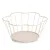 Bild: Zeller Present Obstkorb 27376 | Metall Obstkorb | Blütenform | 30x27x14 cm | Eisen | beige