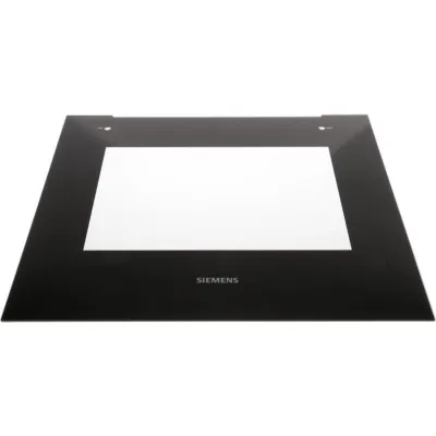 Ofen-Frontglas 60cm Bosch/Siemens 20005568 Schwarz, für Backöfen