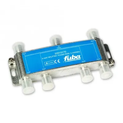 Fuba Sat-Verteiler OHV 601 | 6-fach | 5-2400MHz | DC-Pass | Druckguss | Unicable-tauglich