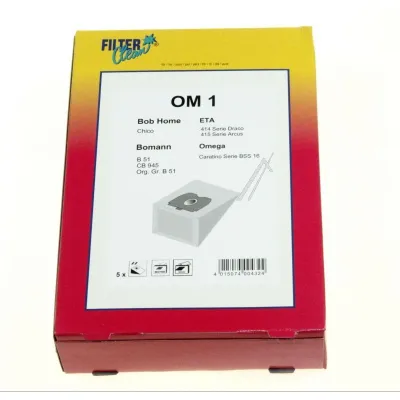 Om1-Beutel für Staubsauger Filterclean 000259K 5er-Pack