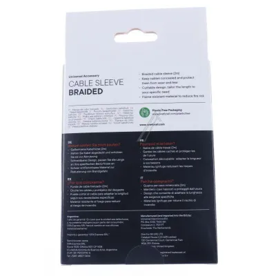 One For All Kabelschlauch WM5022 | Gewebe Kabelabdeckung 2m | geflochten | grau | Kabelmanagement