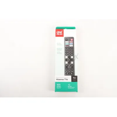 One for All Ersatzfernbedienung URC4916 für Hisense TV | lernfähig | Multimediatasten | Infrarot | Universal kompatibel