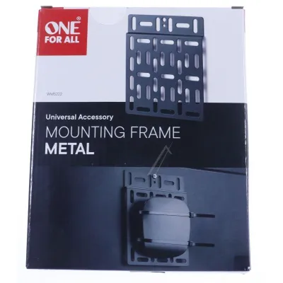 One For All Universal-Montagerahmen WM5222 | Media Player Halterung | Metall | Wandmontage | 20,2x16 cm | Schwarz