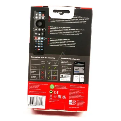 One For All Universalfernbedienung URC 7945 | Smart Streamer Remote | lernfähig | kompatibel mit Apple TV, TV | schwarz
