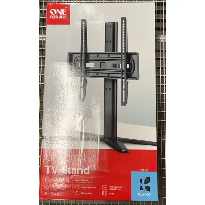 One For All TV-Tischstandfuß WM4471 | 32-65 Zoll | höhenverstellbar | schwenkbar | VESA 400x400 | schwarz