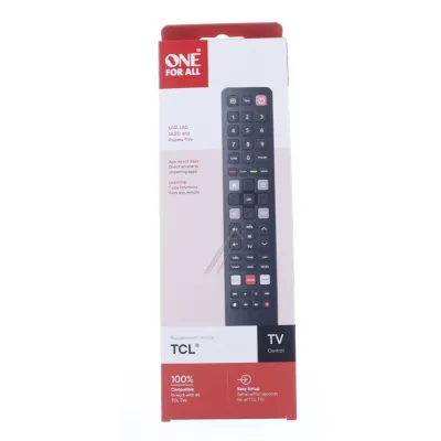 TCL Universalfernbedienung URC4922 | Ersatzfernbedienung für TV | lernfähig | recyceltes Material | für Thomson