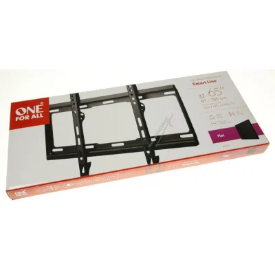 One For All TV Wandhalterung WM2411 | flache feste Halterung 32-65 Zoll | VESA 100x100-400x400 | bis 100 kg | schwarz