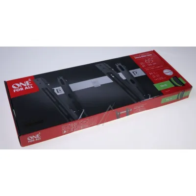 One For All TV Wandhalterung WM6421 | Ultraslim neigbar 32-65 Zoll | VESA 100x100-400x400 | 80kg | Schwarz/Weiß