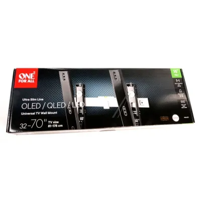 One For All TV-Wandhalterung WM6422 neigbar | 32–81 Zoll | ultraslim | VESA 200x100–400x400 | bis 50 kg | 15° Tilt