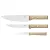 Bild: OPINEL Messerset Parallele 001838 | 3-teilig | Edelstahl X50CrMoV15 | Buchenholz-Griff | Chef-, Tranchier-, Allzweck