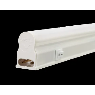 Opple LED-Lichtleiste T5 140043903 | 600mm 9W 900lm | Neutralweiß 3000K | mit Schalter | IP20 | Kunststoff Weiß