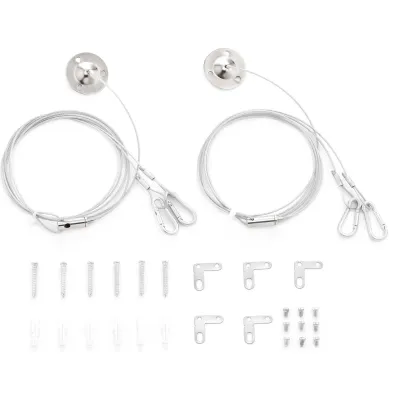 Opple Seilabhängung Set 542003021700 | Zubehör für LED Panel Slim Basic G2 | Stahl | 1500 mm | Aluminium