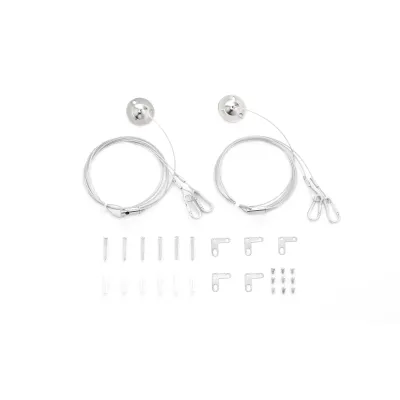 Opple Seilabhängung Set 542003021700 | Zubehör für LED Panel Slim Basic G2 | Stahl | 1500 mm | Aluminium