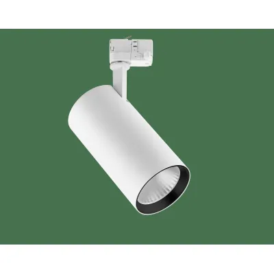 Opple LED Stromschienenstrahler LEDSpot3C-C-P | 25W | 3000K warmweiß | 36° | Aluminium weiß | 3-Phasen | LED Spot