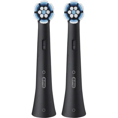 Braun Oral-B Aufsteckbürsten 373838 iO Sanfte Reinigung | 2er Pack | Ersatzbürsten | Schwarz