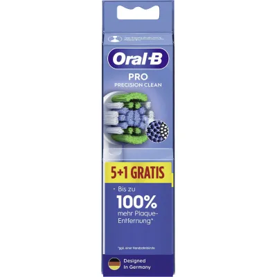 Braun Oral-B Aufsteckbürsten Pro Precision Clean 5+1 249072 | Ersatzbürsten für Zahnbürste | 6 Stück | Weiß