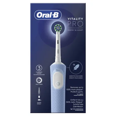 Oral-B Elektrische Kinderzahnbürste Vitality Pro 103 Kids Spiderman 772768 | Akku | Timer | ab 3 Jahre | Blau