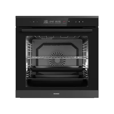 Oranier Einbaubackofen EBP820 | Pyrolyse | 80L XXL-Garraum | 14 Funktionen | Touch-Control | SoftClose | Schwarz
