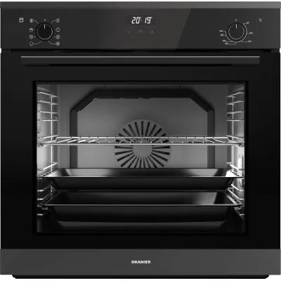 ORANIER Einbau-Backofen EBS420 | Elektro-Einbaubackofen XXL 80L | 9 Funktionen | Soft-Close Tür | Energieklasse A