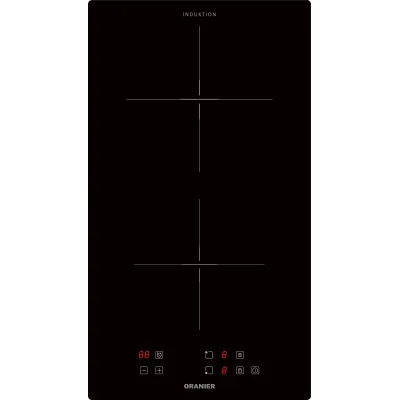 Oranier Induktionskochfeld KFI331 | 2 Zonen Domino Einbau | 30 cm Glaskeramik | Touch Control | 9 Stufen | Booster