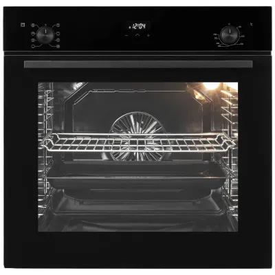 ORANIER Einbaubackofen EBS920 | 60 cm | 9 Funktionen | 3D Heißluft | XXL 80 L | Timer | Energieklasse A | Edelstahl