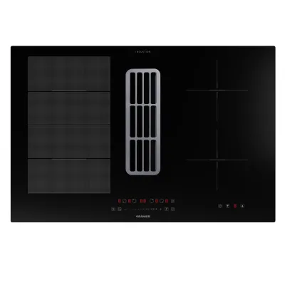 Oranier Kochfeldabzug Induktion KFA490 | 78cm Induktionskochfeld | 4 Kochzonen | Abluft/Umluft | Edelstahl