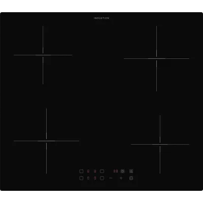 Oranier Induktionskochfeld KFI900 | 60 cm autarkes Einbaukochfeld | 4 Kochzonen | Touch-Control | rahmenlos | Schwarz