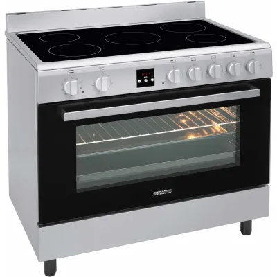 ORANIER Koch-Back-Station DC 1999 | Elektroherd 90 cm | Glaskeramik-Kochfeld | 5 Kochzonen | Backofen 105 L