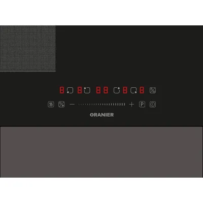 Oranier Induktionskochfeld KXI480 | FlexX-Zonen | 4 Kochfelder | 78 cm Einbau | Slider-Bedienung | Glaskeramik schwarz