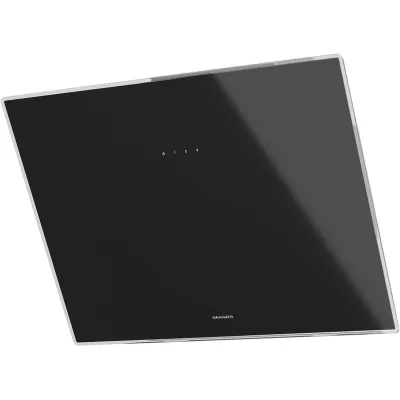 Oranier Dunstabzugshaube LEA 60S1 | Kopffrei-Wandhaube 60 cm | pureBlack | Glas schwarz | Abluft/Umluft | Touch-Control