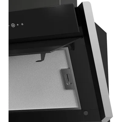 ORANIER Dunstabzugshaube MEBA60S1 | Kopffrei Wandhaube 60cm | Abluft/Umluft | Touch-Control | LED | Schwarz
