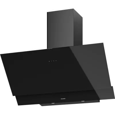 Oranier Dunstabzugshaube MIRAN90S1 | 90 cm Kopffrei-Wandhaube | Touch-Control | LED | Schwarzglas | Abluft/Umluft