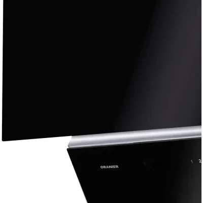 Oranier Dunstabzugshaube SIGNA 60S1 | 60 cm Kopffrei-Wandhaube | Abluft/Umluft | Touch-Control | LED | Schwarz