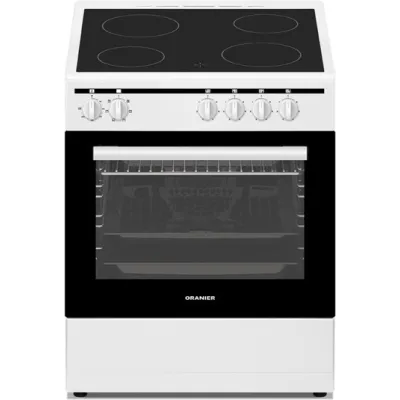Oranier Elektro-Standherd STE531 | Glaskeramik-Kochfeld 4 Zonen | 7 Backofenfunktionen | 50cm | Energieklasse A | Weiß