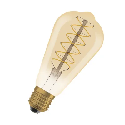 OSRAM LED-Lampe Vintage 1906 Edison 4,8W E27 | LED Filament | dimmbar | 420lm | 2200K warmweiß | Glas gold